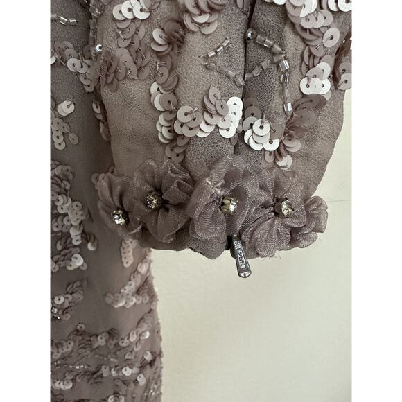 Mac Duggal Pink Long Sleeve Sequin Embellished Cocktail Dress Size 6 - Picture 7 of 12